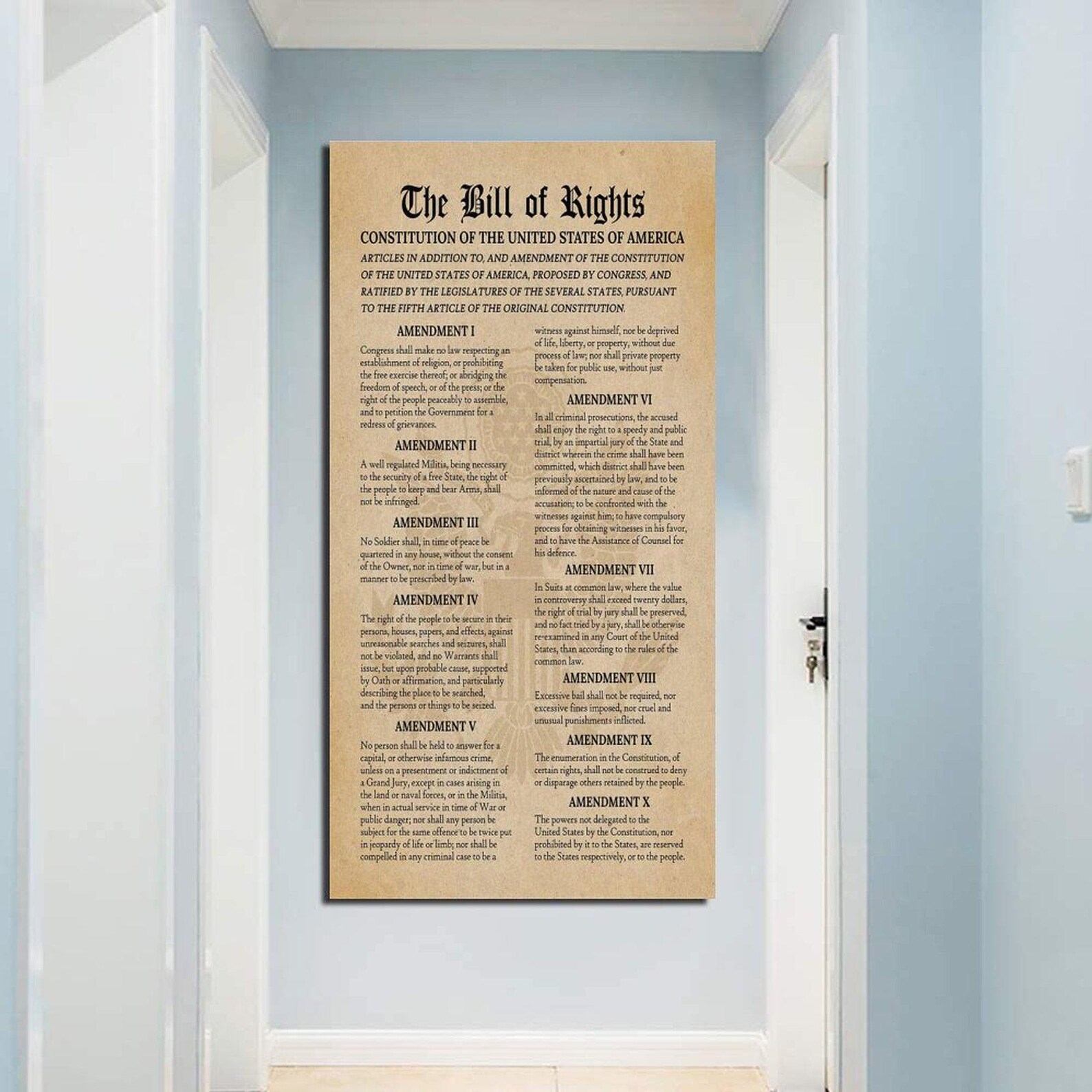 U.S. Constitution & Bill of Rights Canvas Wall Art - Etsy