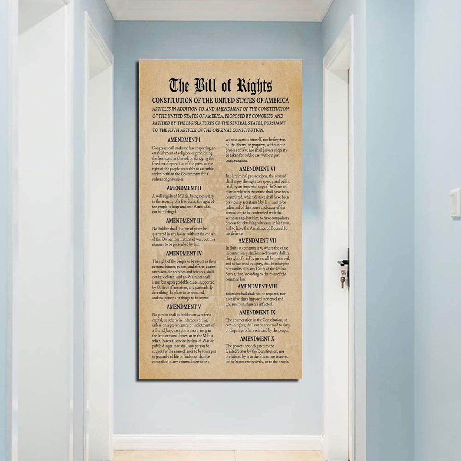 U.S. Constitution & Bill of Rights Canvas Wall Art - Etsy