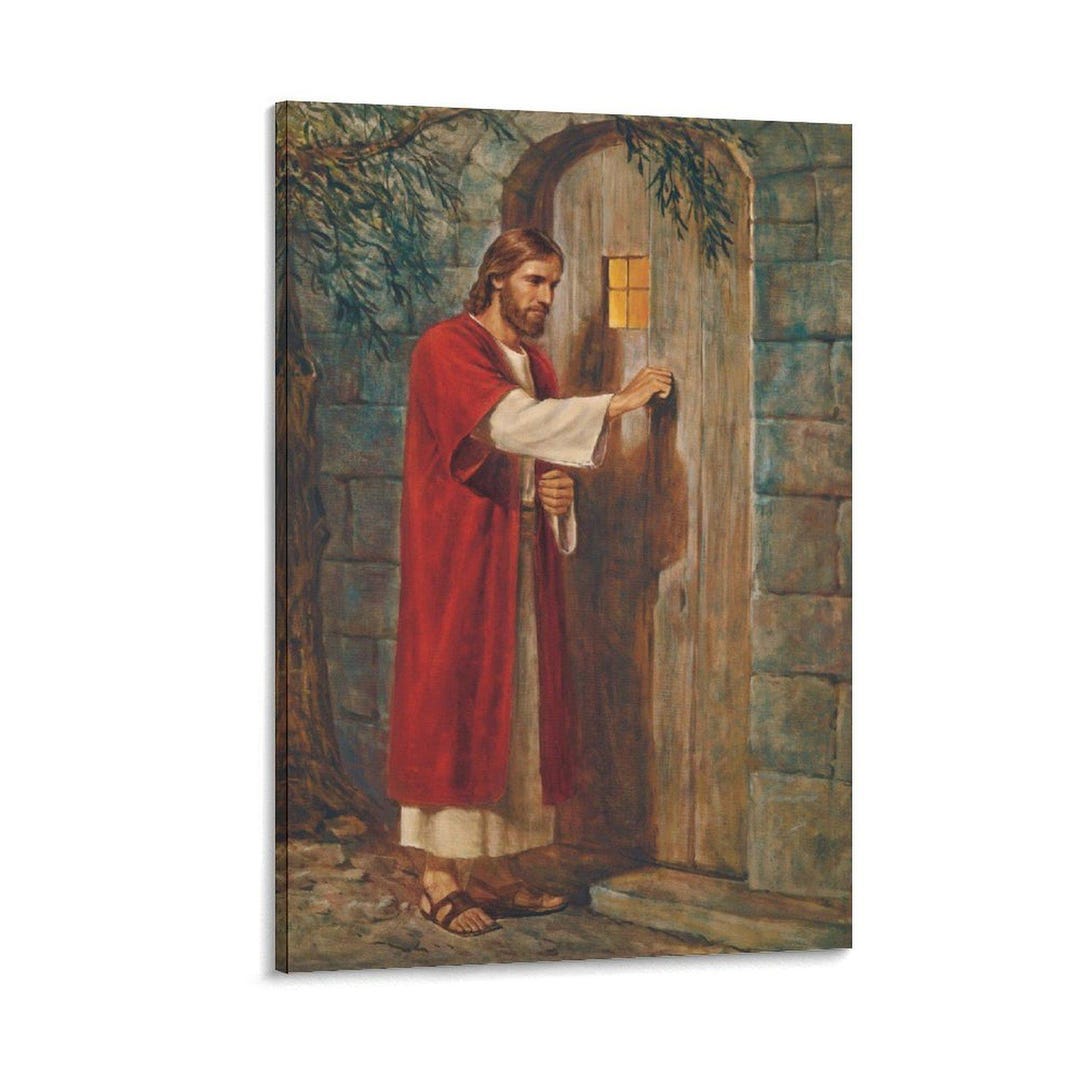 Christ Jesus Knocking Canvas Print, Religious Wall Art - Etsy