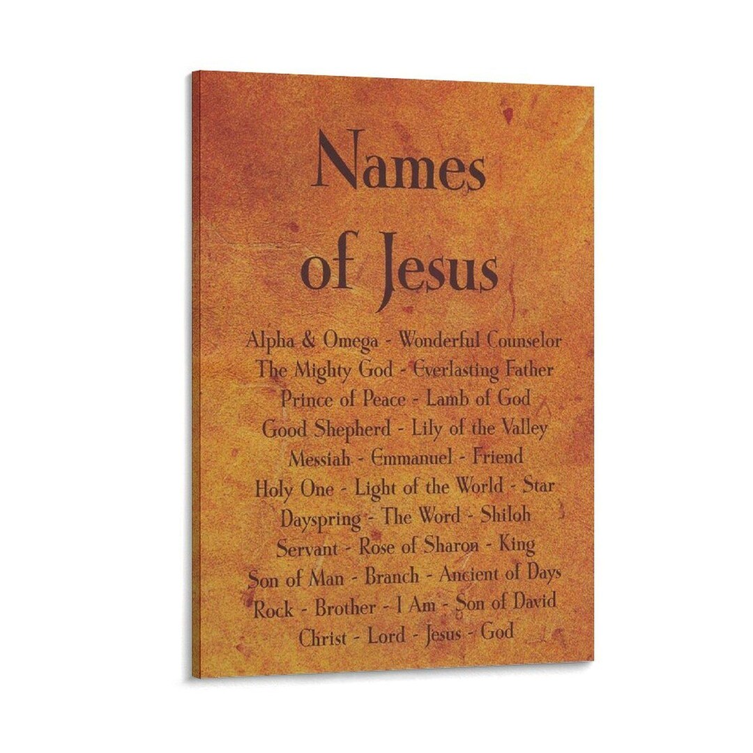 Names of Jesus Canvas Print, Bible Verse Wall Art - Etsy