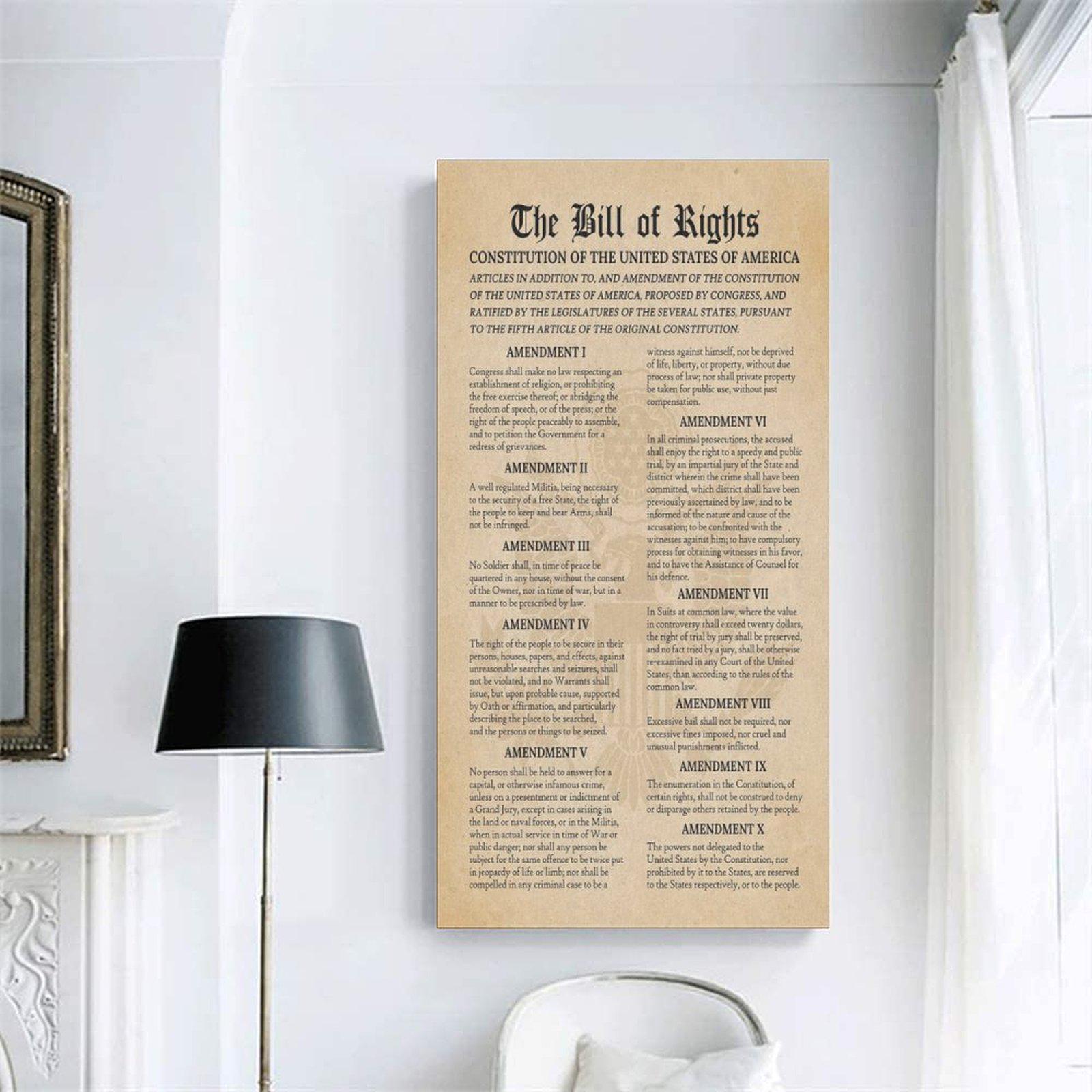 U.S. Constitution & Bill of Rights Canvas Wall Art - Etsy