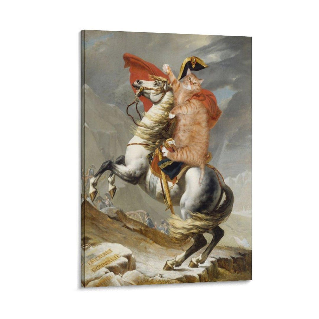 Napolean Tat Napoleon Cat Canvas Print, Funny Historical Wall Art - Etsy