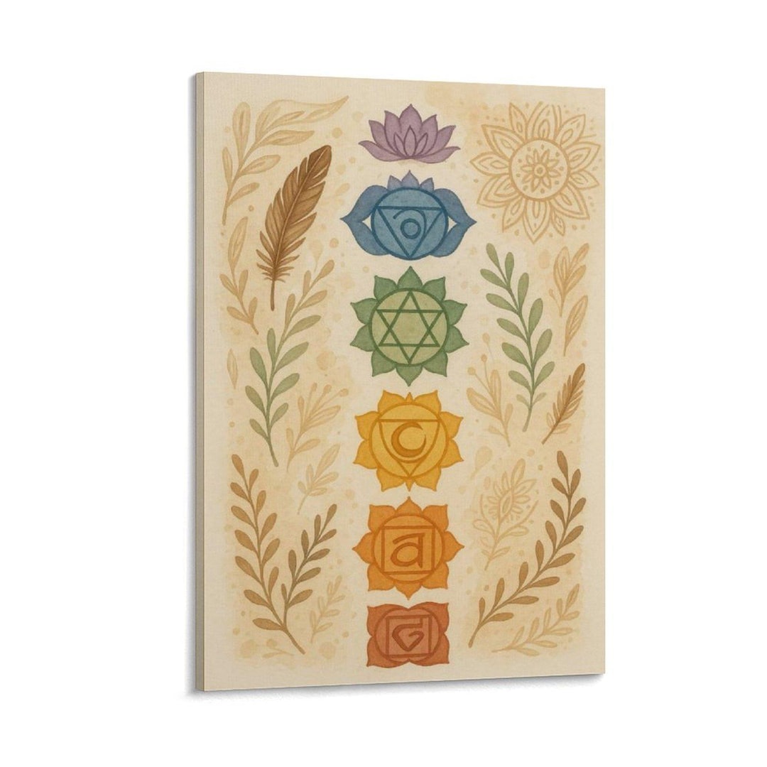 Chakra Canvas Wall Art, Meditation Room Decor - Etsy