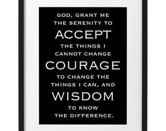 Serenity Prayer Printable Digital Download