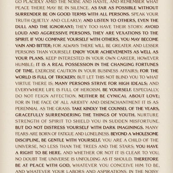 Desiderata