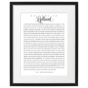 Welcome To Holland - Printable - White - 11x14