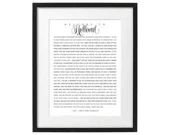 Welcome To Holland - Printable - White - 11x14