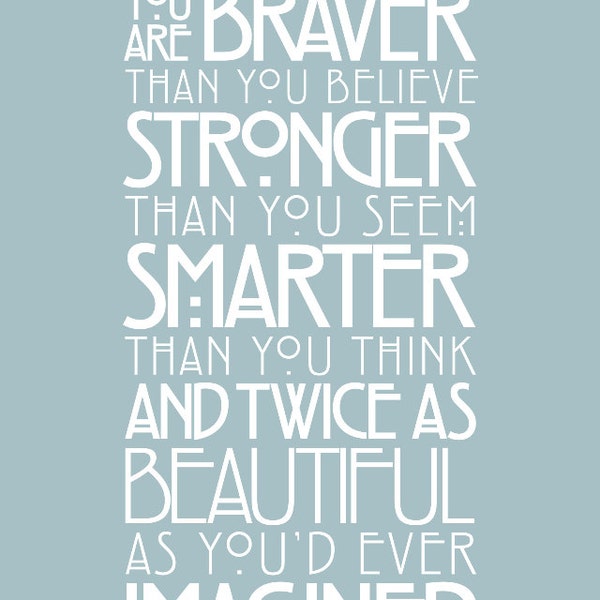 A a Milne Quote - Etsy