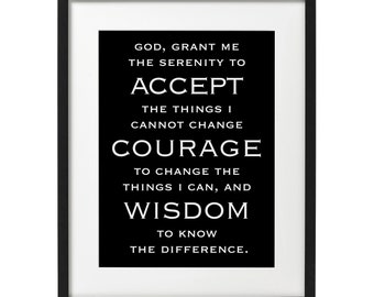 Serenity Prayer - Subway Art