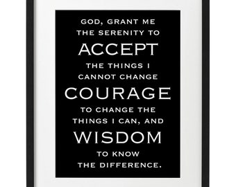 Serenity Prayer - Subway Art
