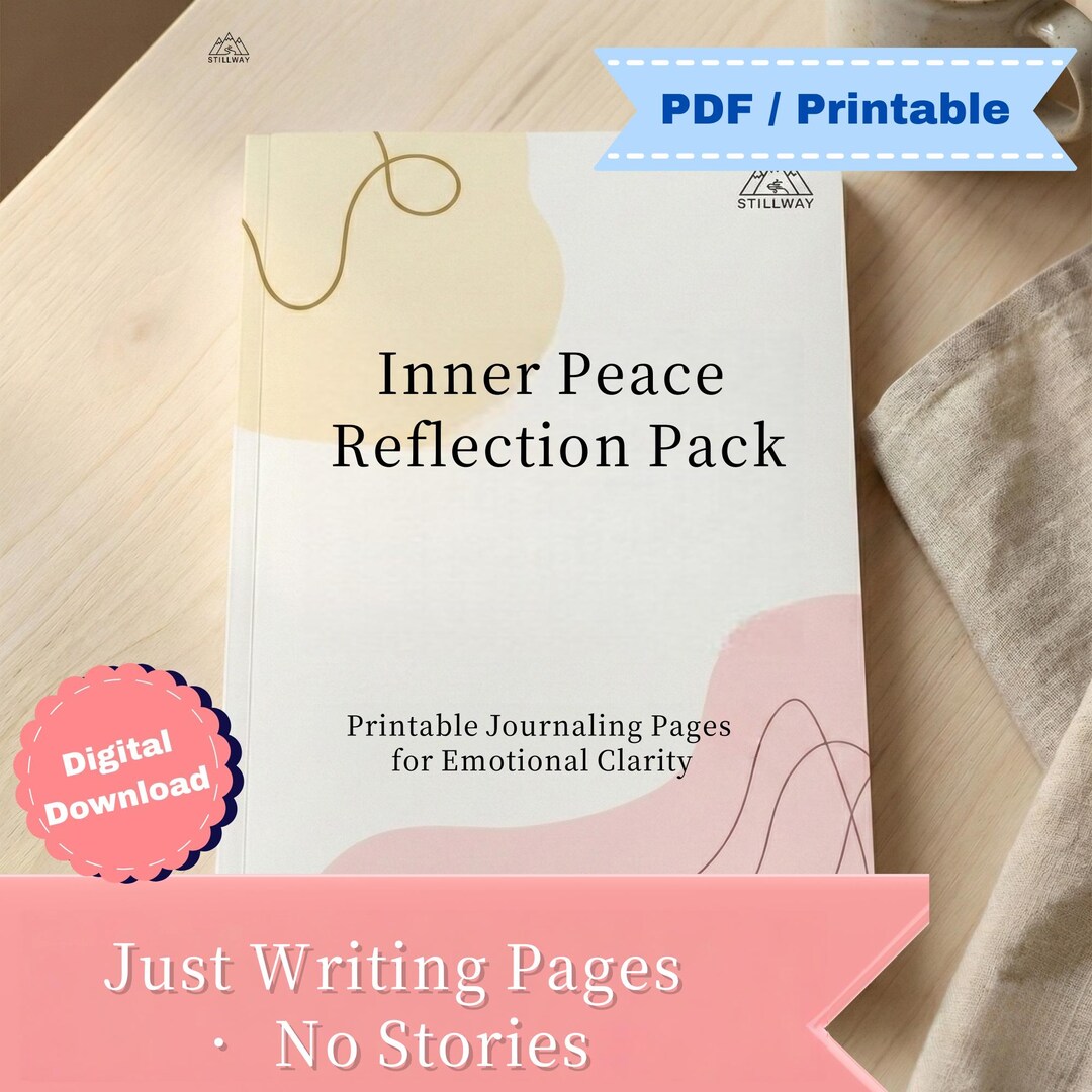Reflection Journal Printable Pages, Daily Mindfulness Prompts PDF, Self ...