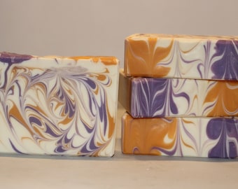 Soap Lavender Apricot Bar Soap Best Seller Soap Scented Handmade Cold Process Artisan Soap Ready to Ship Handcrafted Floral Soap
