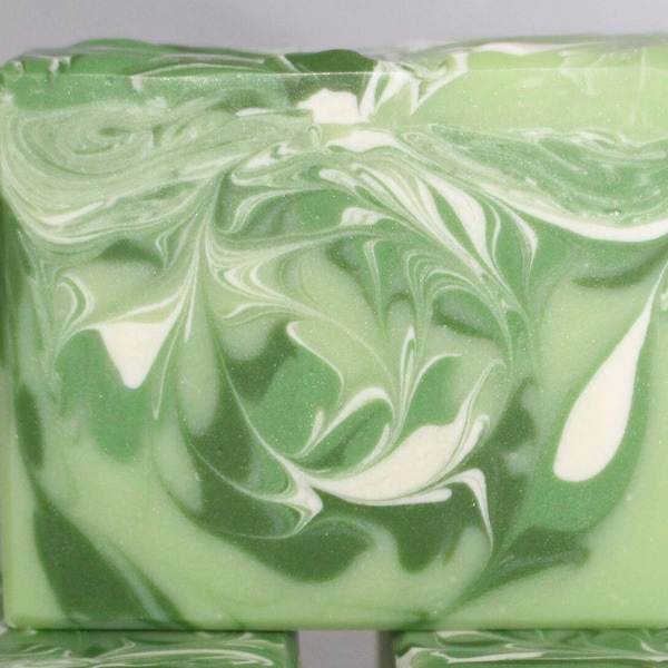 Aloe & Green Clover Handcrafted Luxury Bar Soap/Handmade Cold Process Artisan Soap/Ready to Ship/Fresh Spa Soap/Vegan/Spring Summer Bar Soap