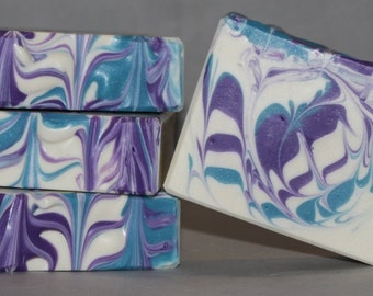 Enchanted Bar Soap Scented Handmade Cold Process Artisan Soap Ready to Ship Handcrafted Bar Soap Best Seller Purple Blue Soap