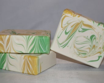 Twisted Lemon Soap Scented Artisan Handmade Cold Process Bar Soap Best Seller Ready to Ship Handcrafted Soap