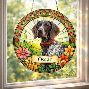 Atrapasueños personalizado para retratos de perros o gatos, retratos de mascotas personalizados, vitrales conmemorativos para perros, retratos de perros personalizados a partir de fotos, decoración de interiores.