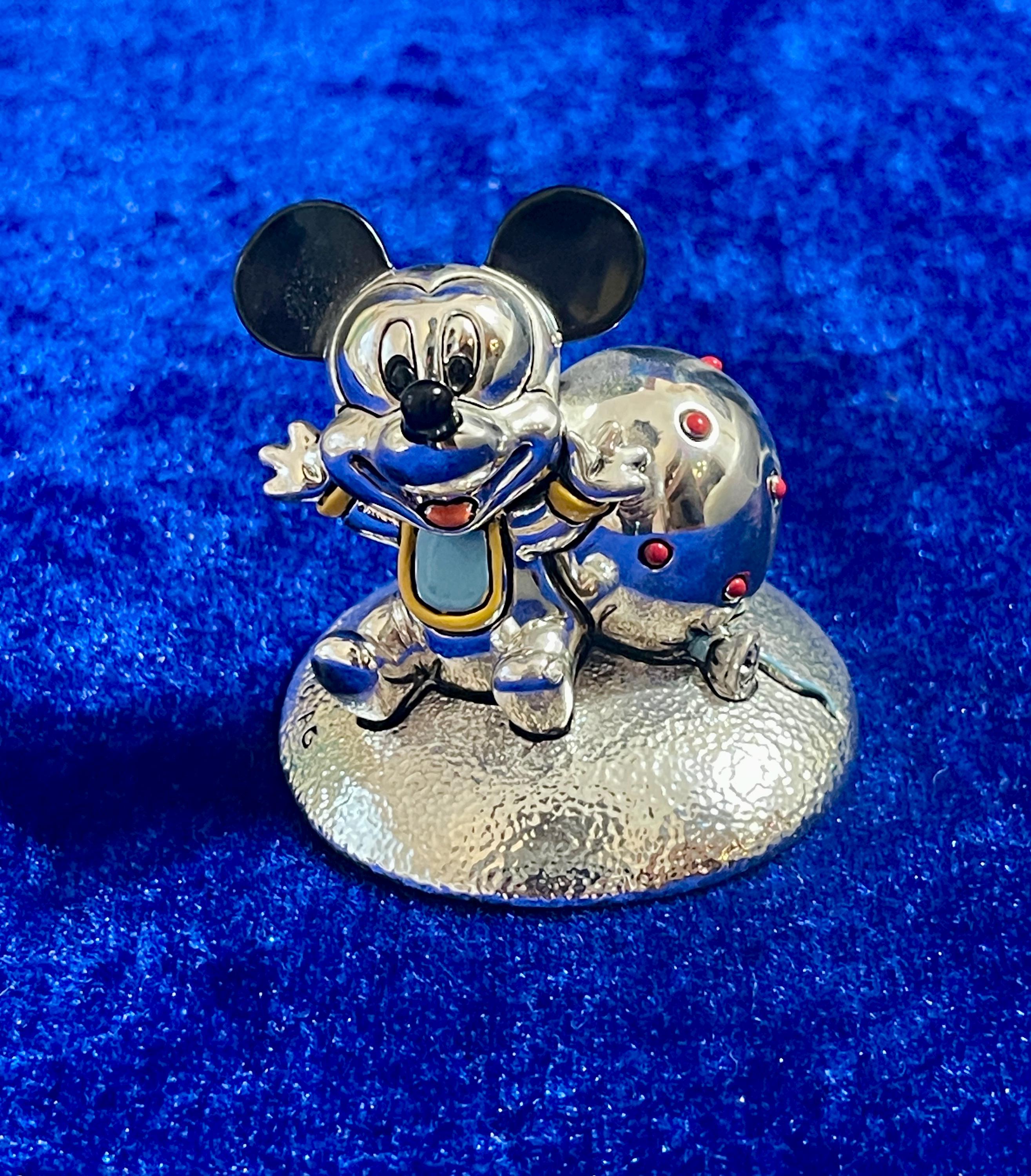 ARDE ITALY ディズニー ミッキー フィギュア 銀メッキ Arde Italy - Etsy
