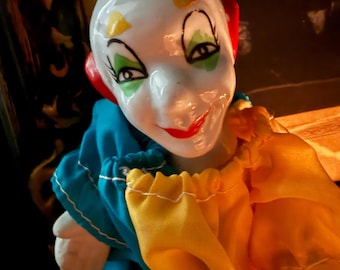 Haunted Possessed Small porcelain vintage Clown Doll, Inhuman? Negative Active Spirit, Paranormal, Metaphysical, ghost, evil, caution