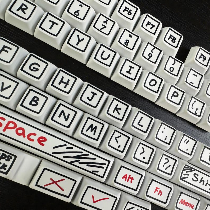 Personalized White Custom Keycap Set – PBT Keycaps for Mechanical ...