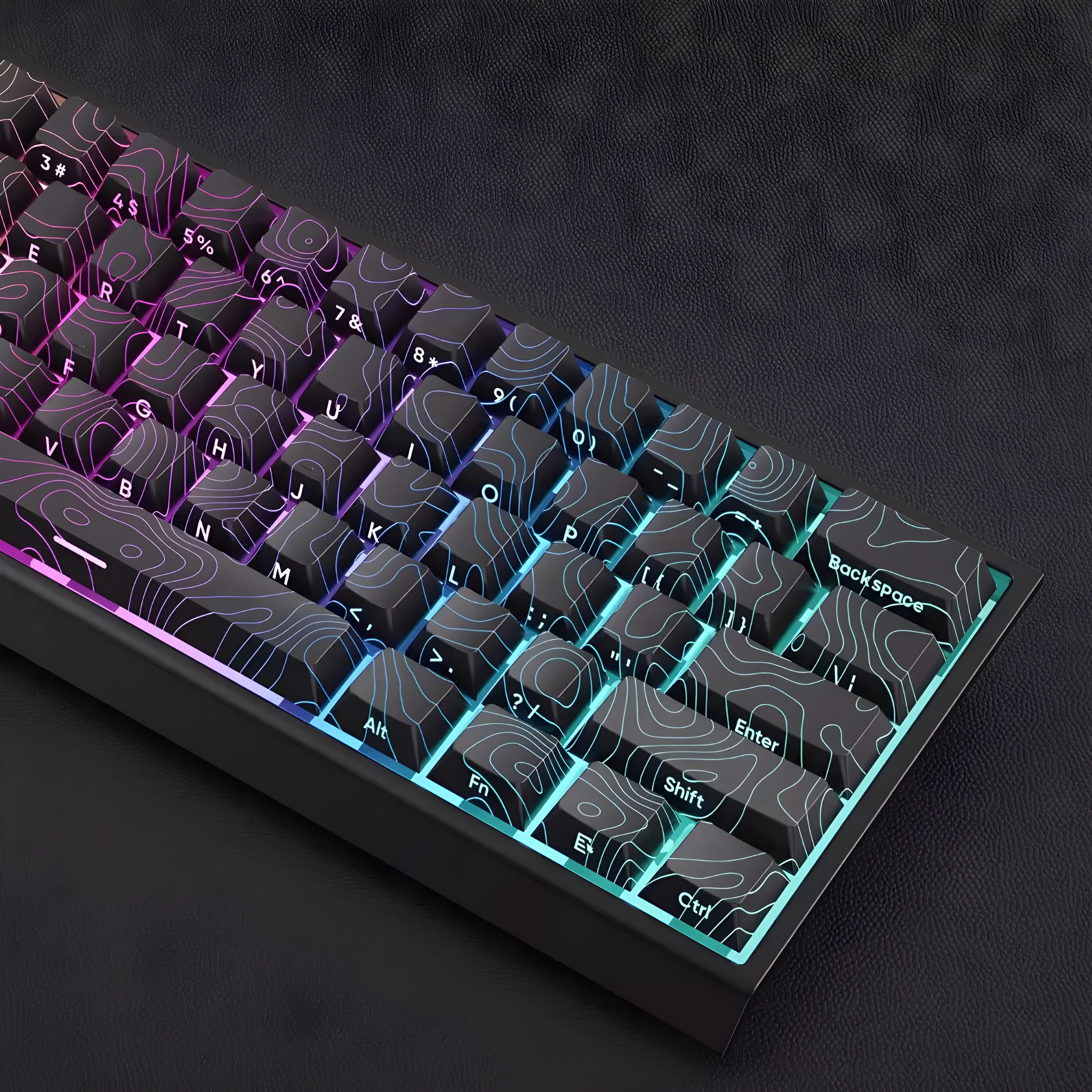 Dtp Keyboard Side Engraved Contour 4.0 Keycap Set – 97 Keys PBT Translucent Keycaps ...
