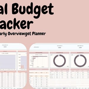 Annual Budget Planner | Google Sheets Expense Tracker (Digital Download)