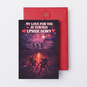 Valentines Day Card Printable – Funny Upside Down Retro 80s Pop Culture Design