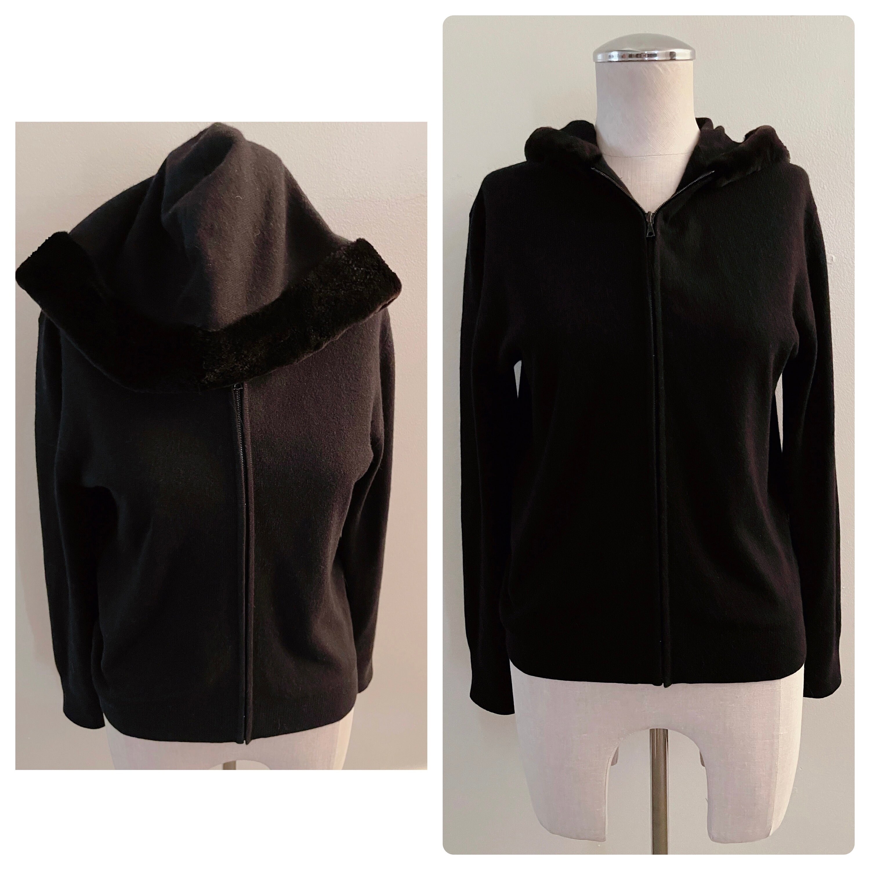 Fur lined zip up hoodie womens deals