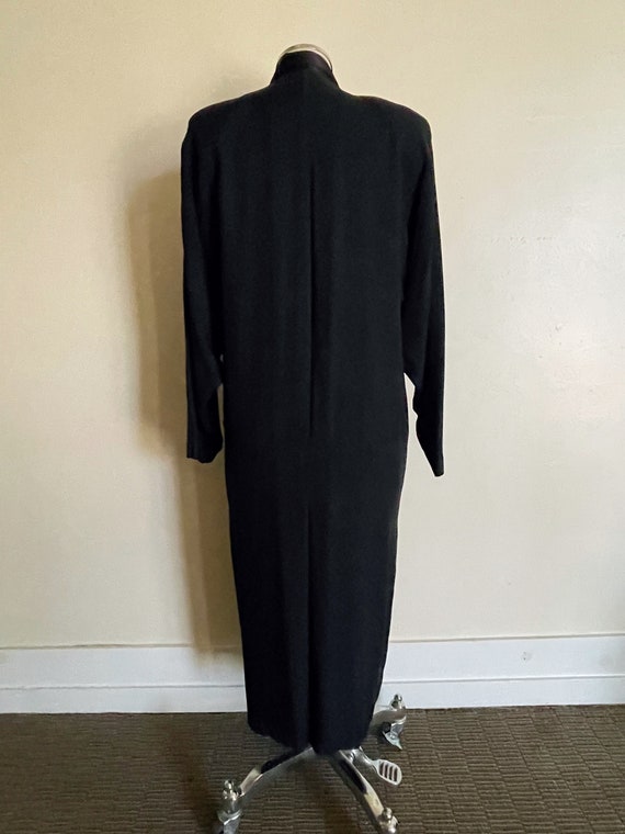 Leger structural draped long black coat goth clas… - image 4