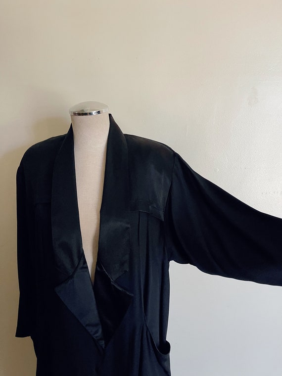 Leger structural draped long black coat goth clas… - image 6