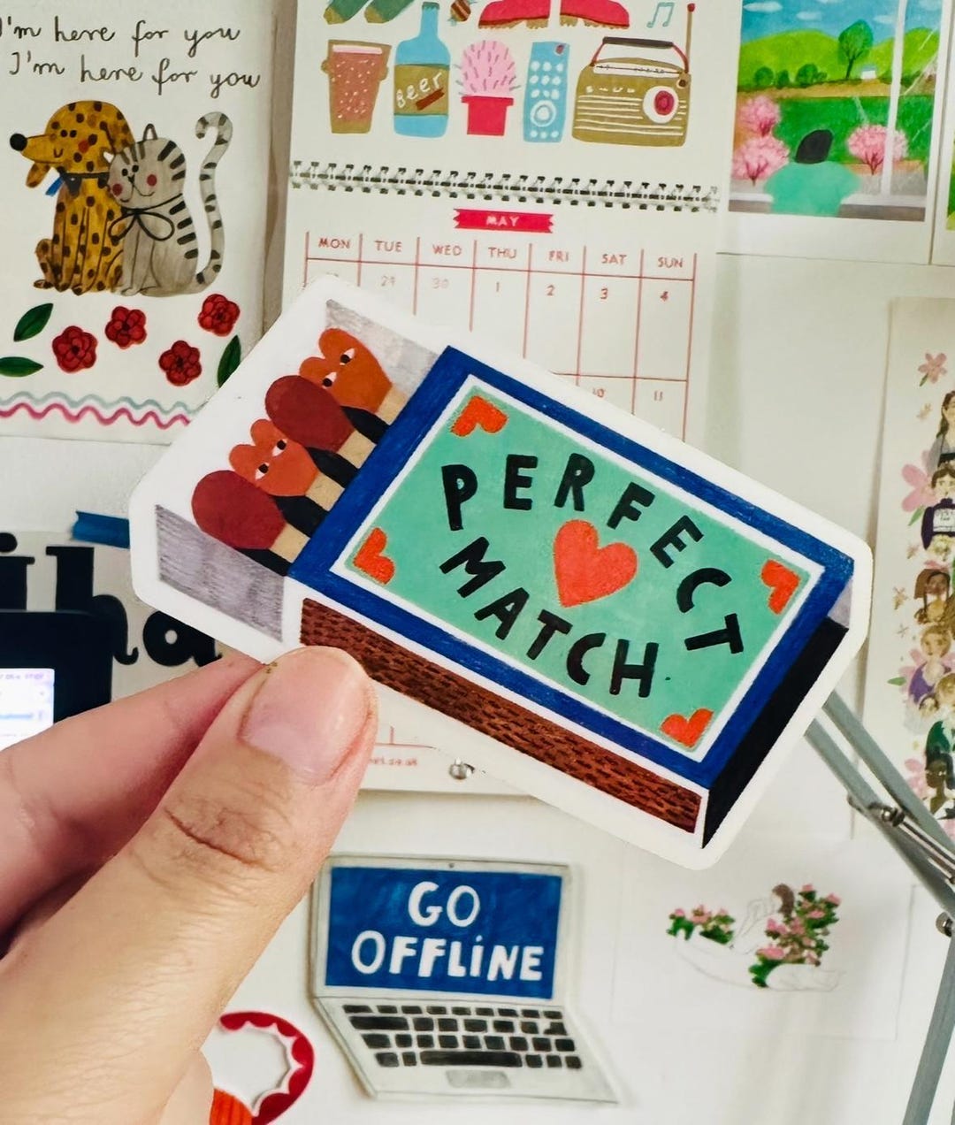 Perfect Match Sticker | Vinyl | Scrapbook | Funny | Notebook | Single ...
