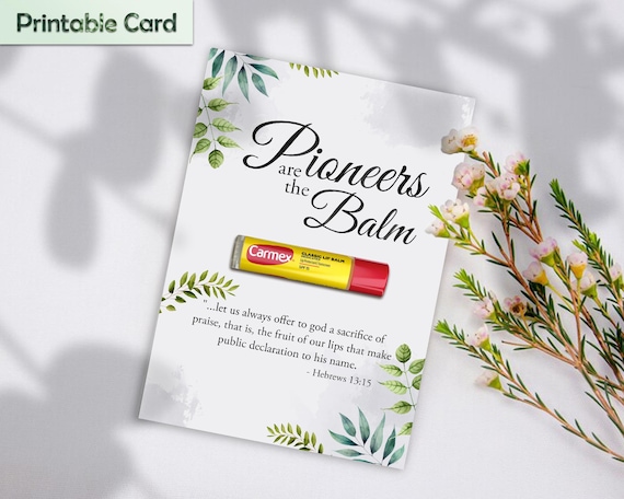Pioneer Lip Balm Printable Card PNG, Printable Greeting Card PNG, Lip Balm Template, Lip Balm Holder, Pioneer School Gift, Best Life Ever.