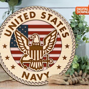 Us Navy Wooden Emblem - Etsy