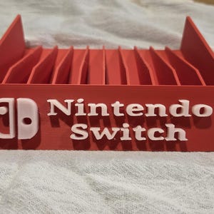Nintendo Switch Game Case Holder, Holds 10 Games, 3D Printed Cartridge Storage Rack, Display Stand, Retro Gaming Organizer, Gamer Gift