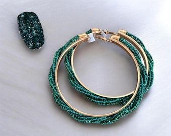 緑と金のジュエリーセット