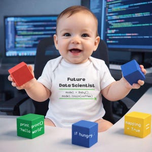 Body de bebé para futuro científico de datos: traje para programadores