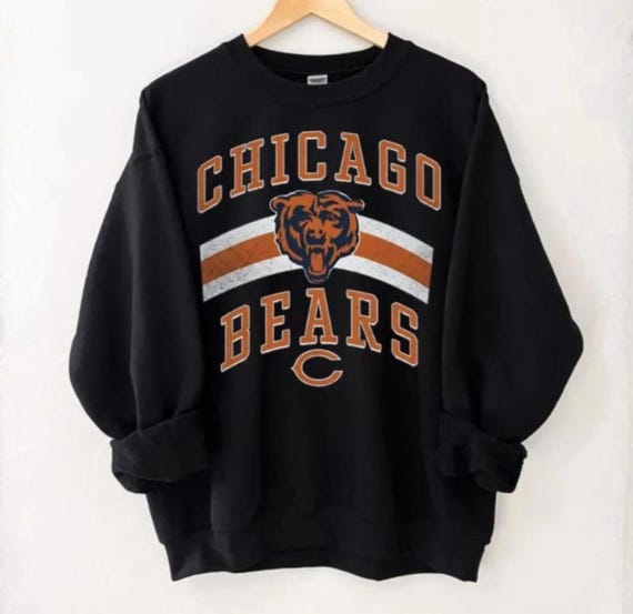 Chicago Bears Retro Sweatshirt, Vintage Football Game Day Hoodie, Distressed Sports Graphic Crewneck, Game Day Outfit for Chicago Fans