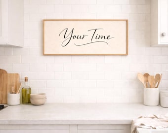 Your Time Beige Quote Print, Minimalist Home Decor (Digital Download)