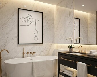 Minimalist Kegel Ball Wall Art – Modern Digital Print – Elegant Adult Bedroom & Bathroom Decor – Printable Erotic Art