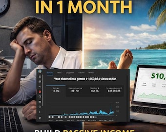 YouTube Automation Blueprint | Passive Income System | Build Faceless YouTube Channel | Digital Business Starter Kit