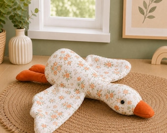 Patrón de costura de patito dormilón, PDF de juguete de peluche, decoración de guardería, animal de peluche