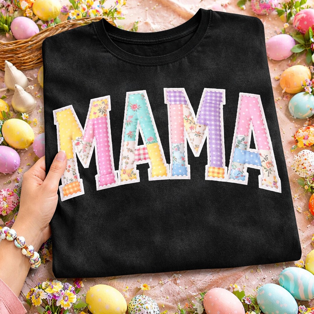 AMA Patchwork PNG, Applique Letters, Mama Shirt Graphic, Mother Day ...