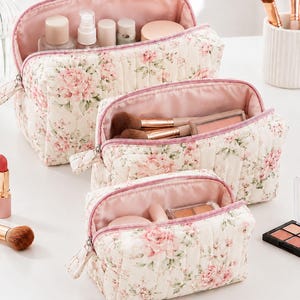 Quilted Makeup Bag Sewing Pattern PDF | Boxy Cosmetic Pouch | A0 A4 US Letter