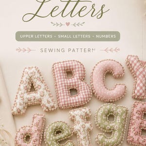 Fabric Alphabet Sewing Pattern: Stuffed Letters Tutorial (PDF Download)