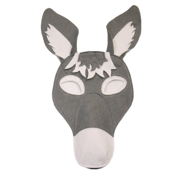 Máscara disfraz burro, día del libro, animal, regalo, niños, niñas, infantil, adultos, vestir regalo, teatro