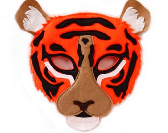 Tiger costume mask, book day costume, jungle book, children's and adult sizes Shere Khan cosplay