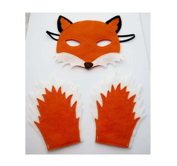 Fox Mask costume and Paws Mr Fox dress up animal boys girls | Etsy