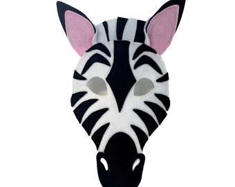 Zebra mask costume children's or adults book day safari party kids adult toddler gift