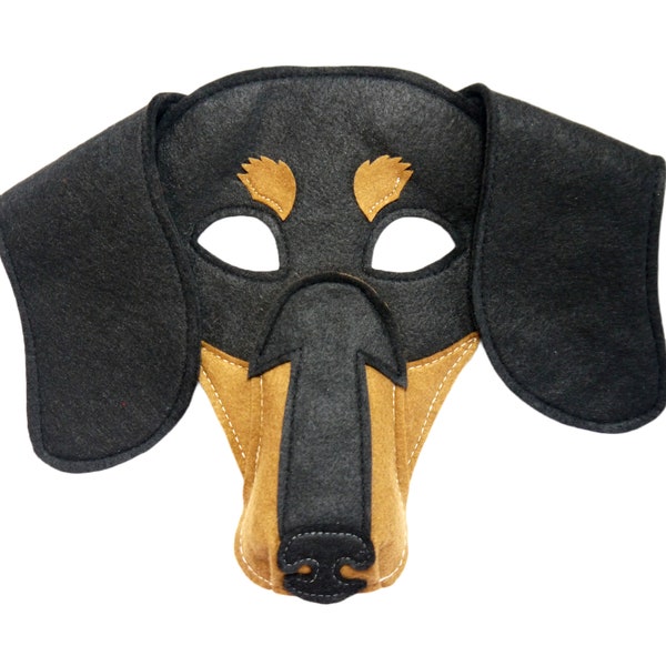 Dachshund costume mask, adult, child, boys, girls, sausage dog gift book day party Adult Children's pet puppy theatre, cosplay