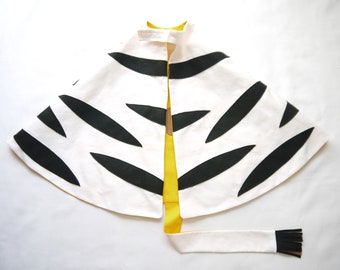 Zebra costume, mask, body and tail. Book day custom personalised children's girls boys gift
