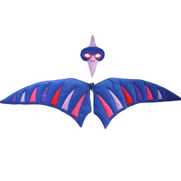 Book day Dinosaur costume Pterodactyl mask and wings, colours can be changed Children and adult size cosplay theatre